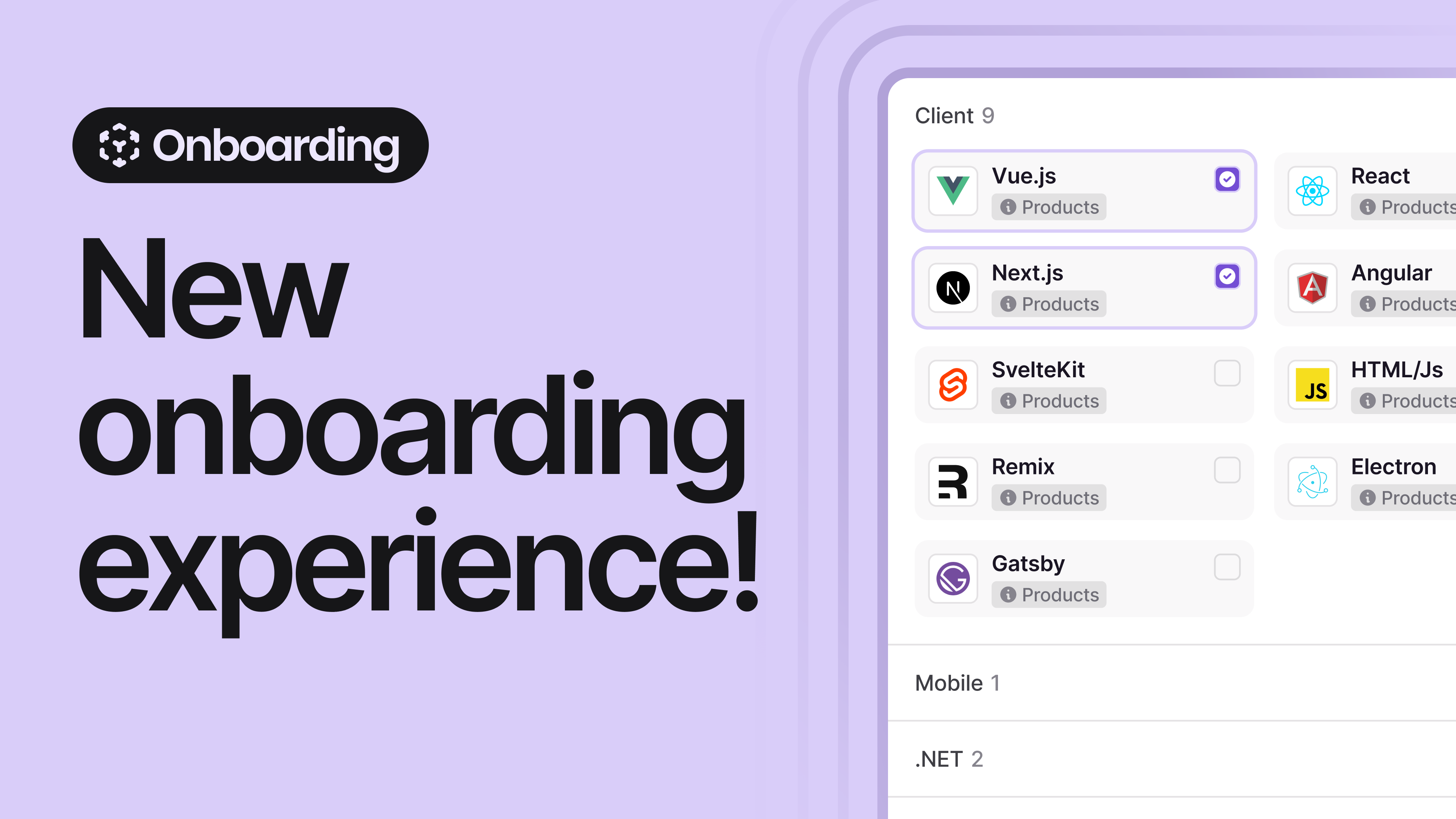 An illustration showing the old vs. new onboarding flow to highlight the simplification.